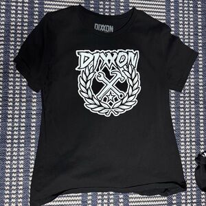 DIXXON Black Tee with white Brand Print